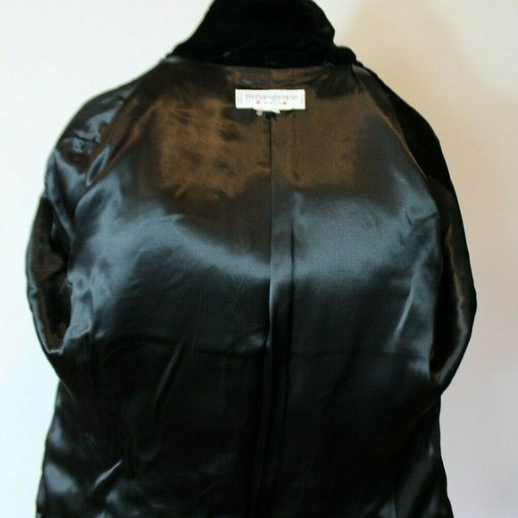 YSL Saint Laurent Rive Gauche Yellow Silk Sz S - Picture 5 of 15